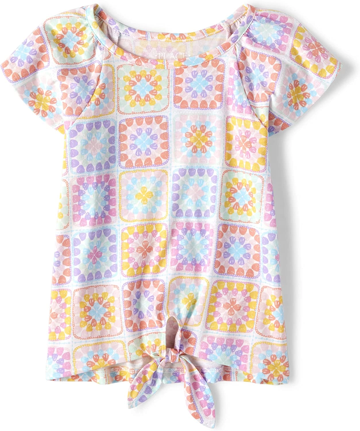 Girls Short Sleeve Tie Front Top From Bangladesh Childrenwear Factory