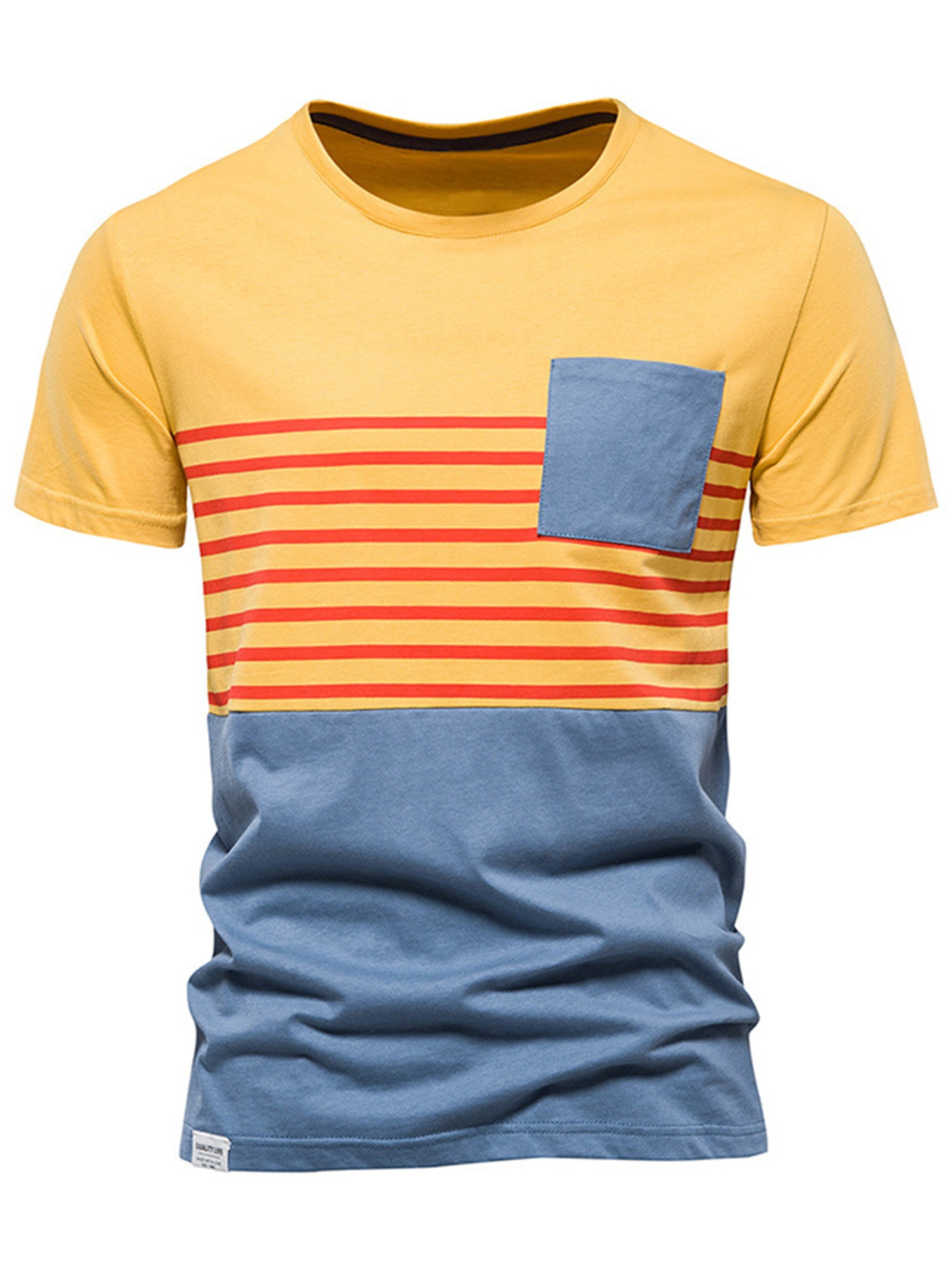 Men Striped Print Tee Shirt Supplier In Sweden