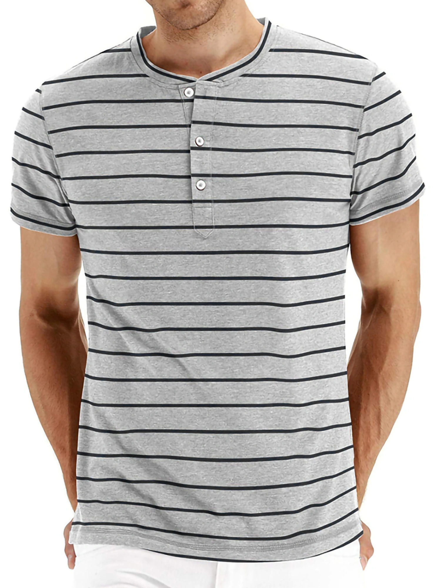 Wholesale Mens Henley Stripe T Shirt Supplier In France