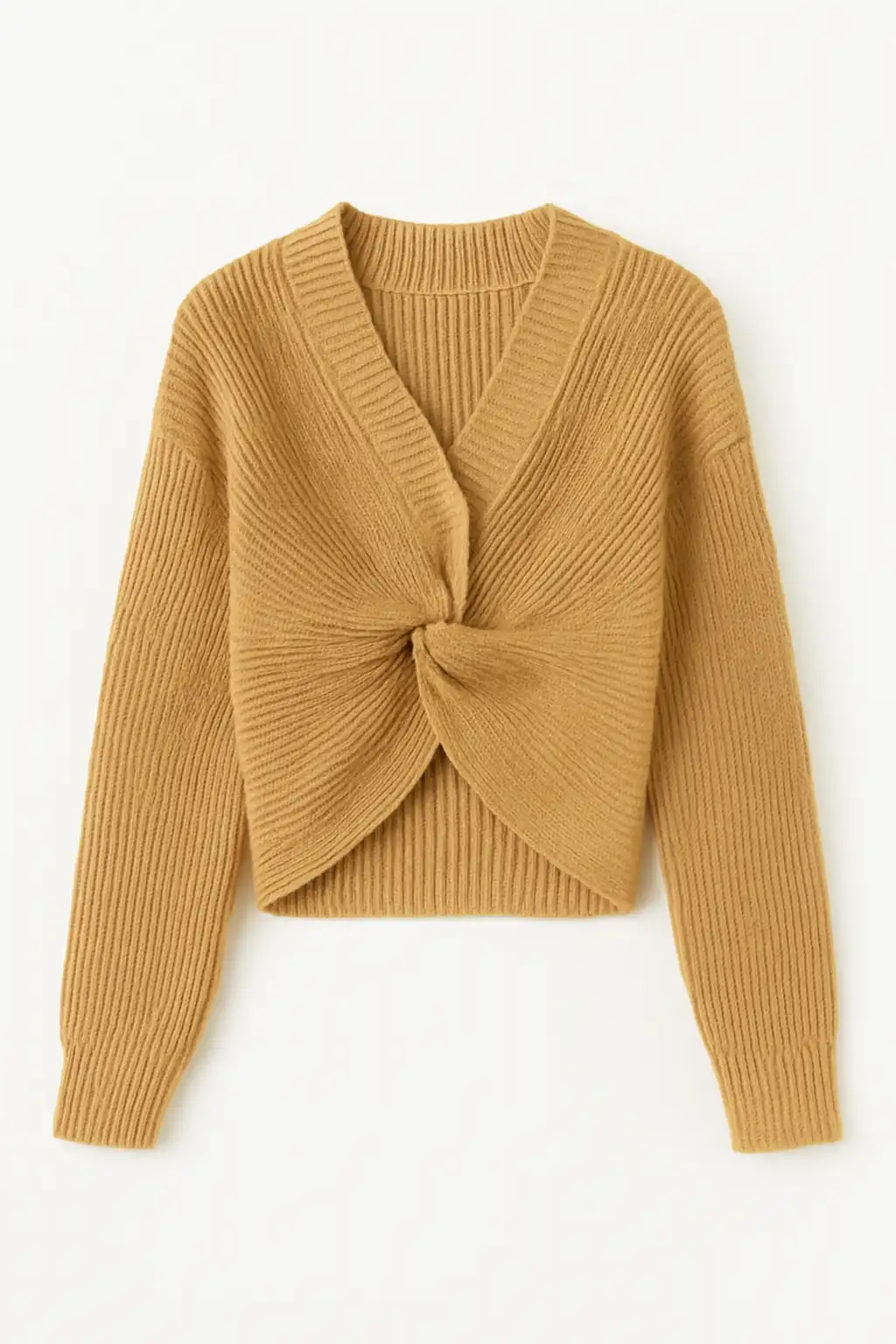 Casual Plain Pullover V-neck Women's Knitwear Sweater Manufacturer